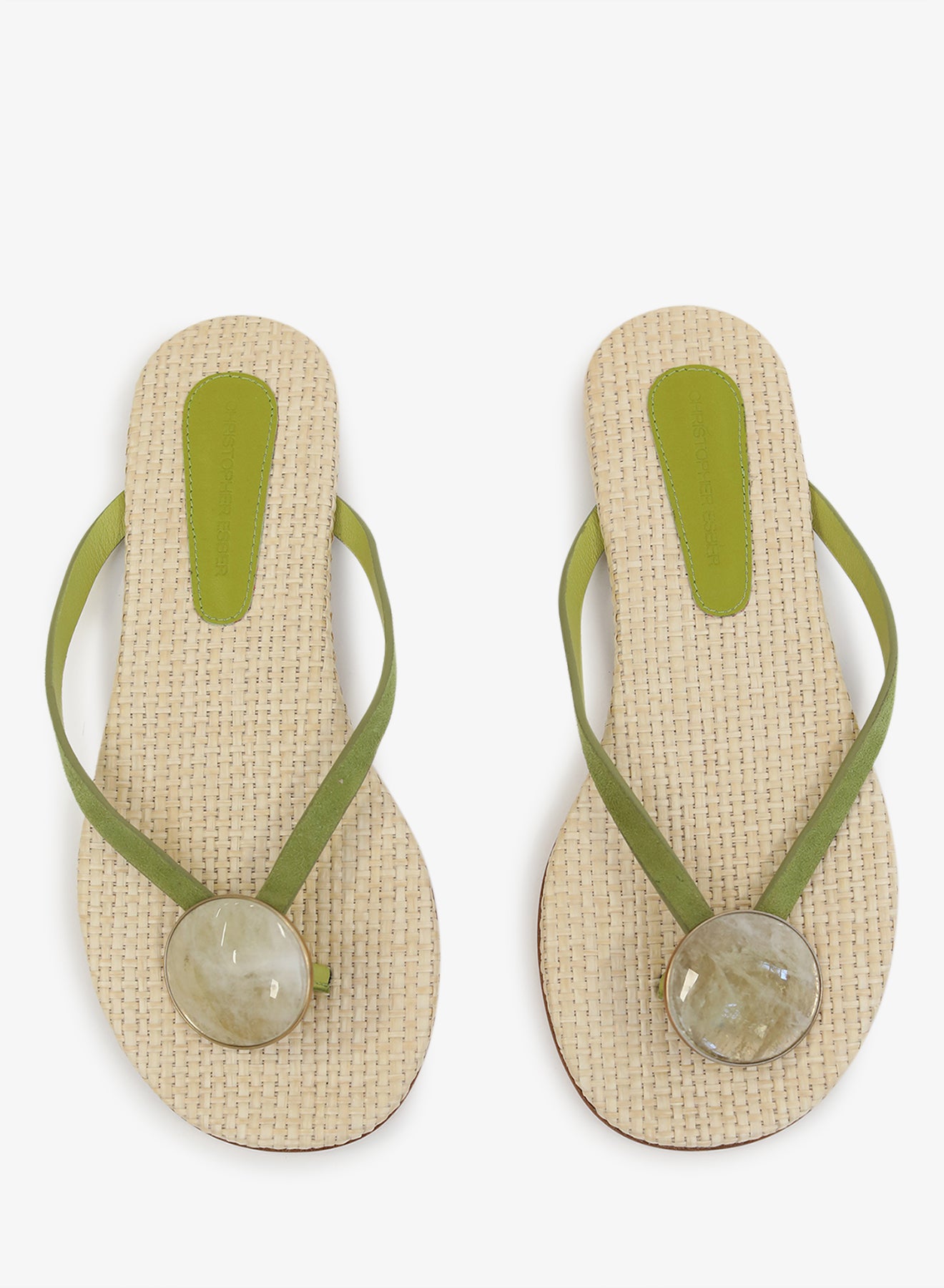 Aura Quartz Raffia Flip Flop