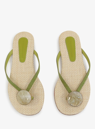 Aura Quartz Raffia Flip Flop