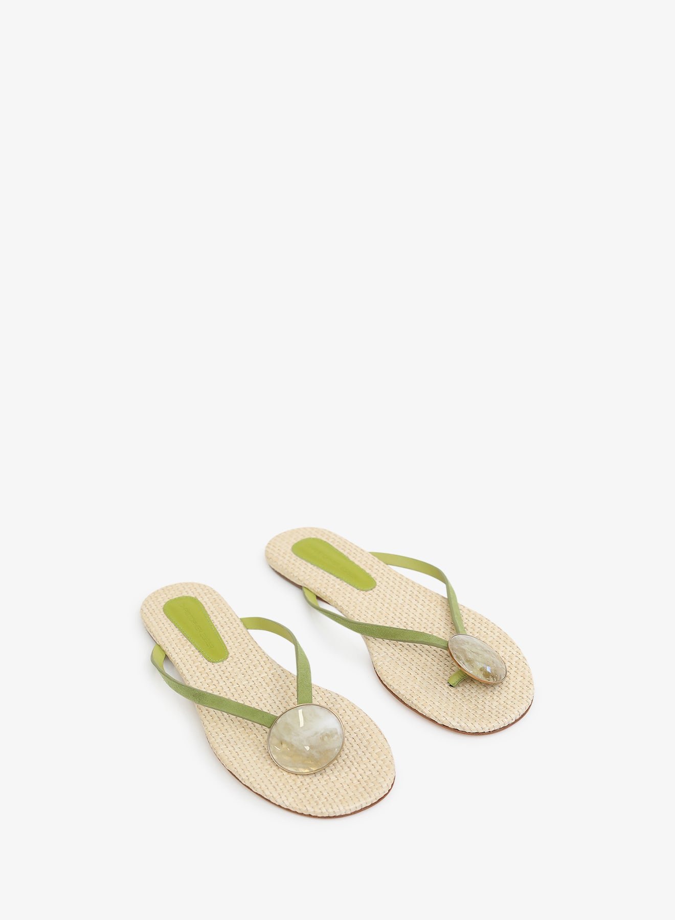 Aura Quartz Raffia Flip Flop