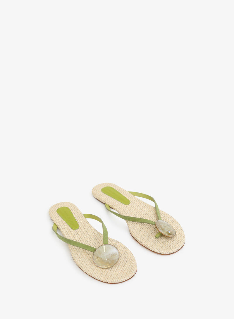 Aura Quartz Raffia Flip Flop - Image 3