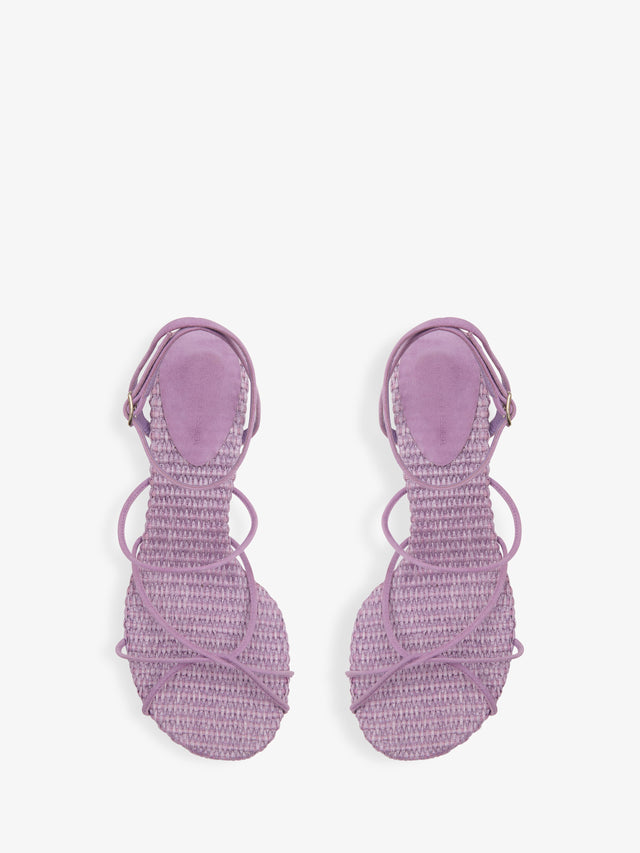 Blaze Raffia Suede Heel