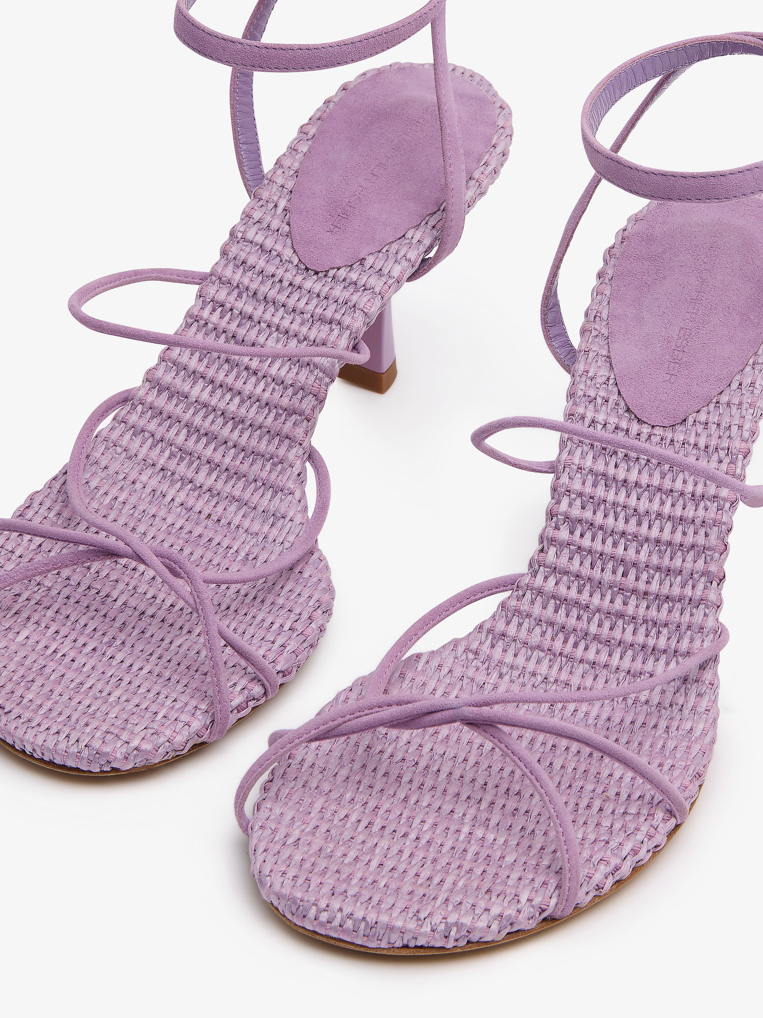 Blaze Raffia Suede Heel
