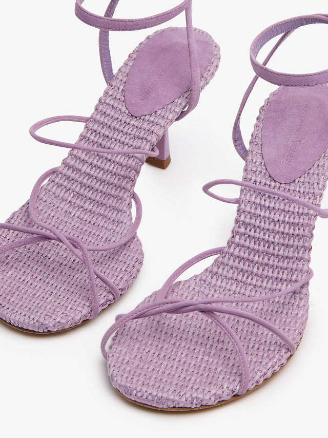 Blaze Raffia Suede Heel