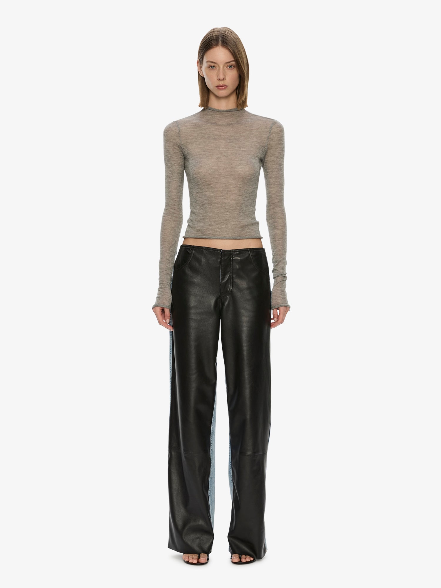 Lenny Cashmere Long Sleeve Knit Top