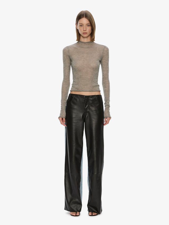 Lenny Cashmere Long Sleeve Knit Top
