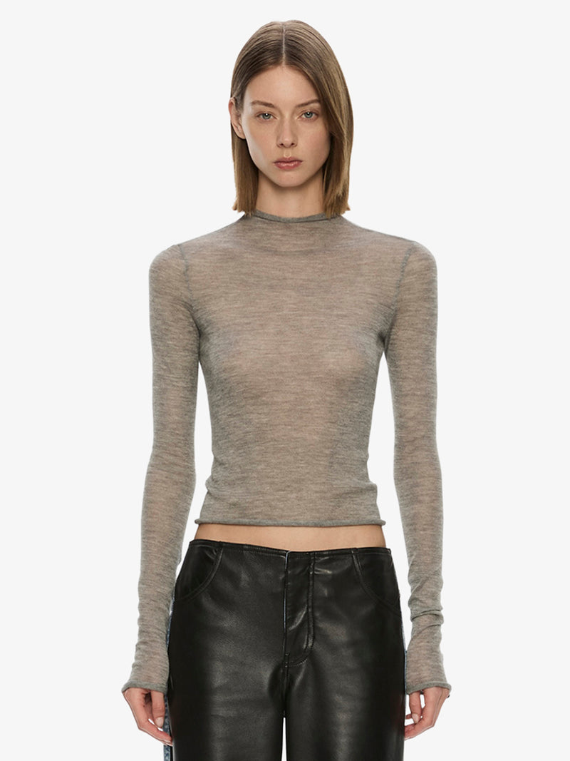 Lenny Cashmere Long Sleeve Knit Top - Image 1