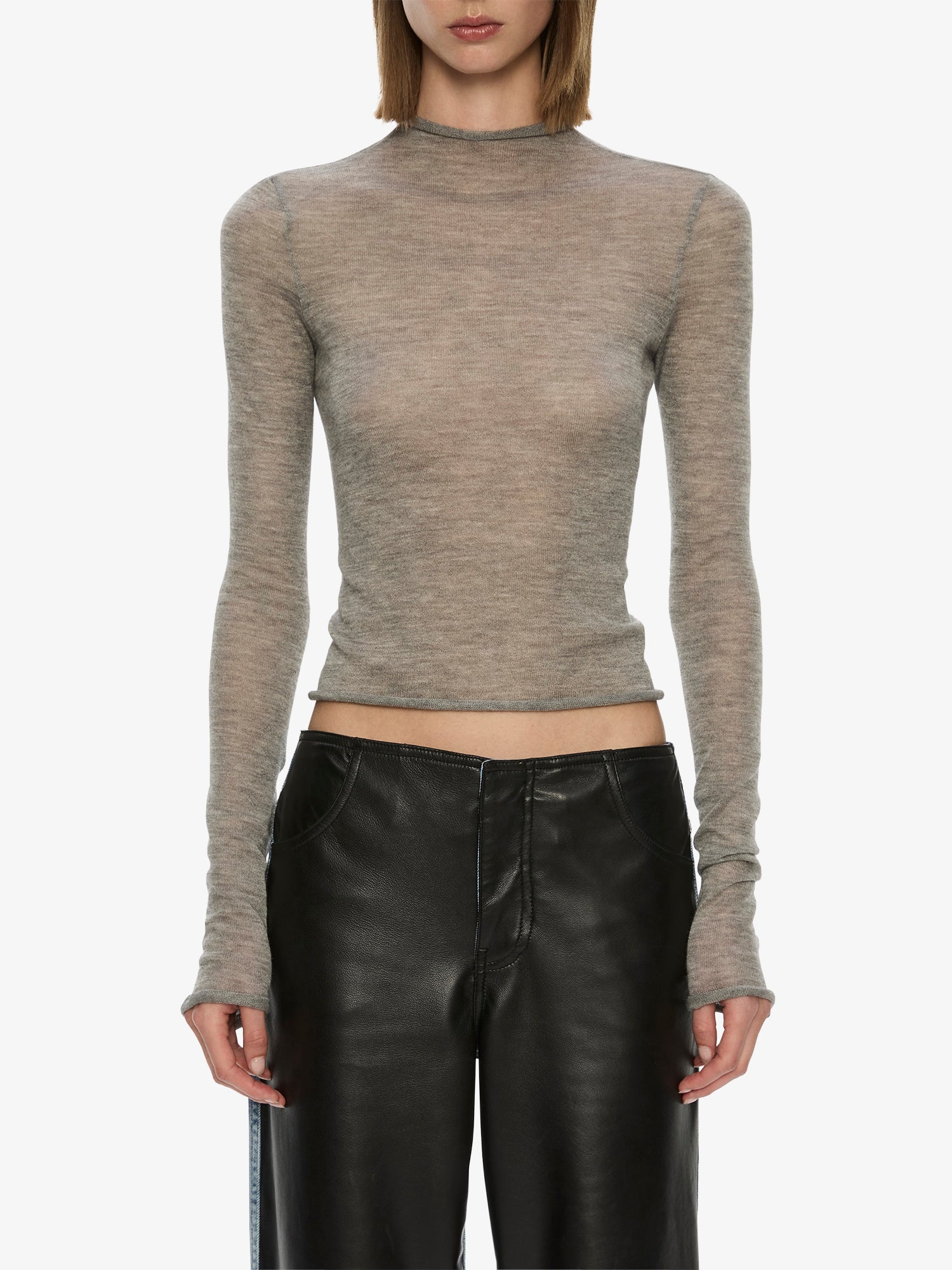 Lenny Cashmere Long Sleeve Knit Top