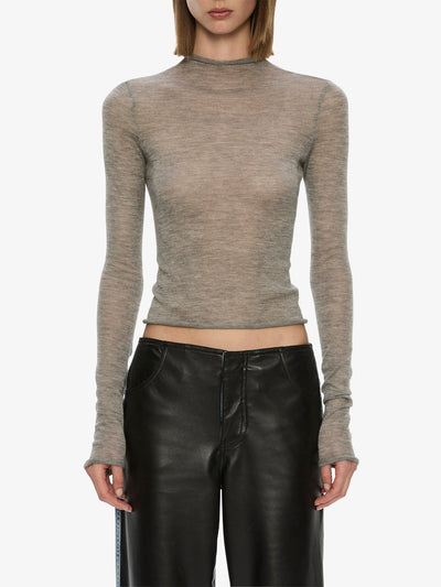Lenny Cashmere Long Sleeve Knit Top