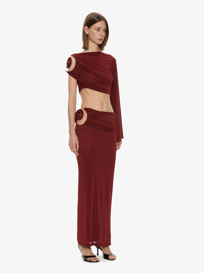 Aurelia Sculpted Spiral Column Skirt