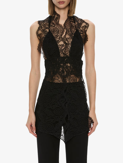 Spiral Lace Scarf Top