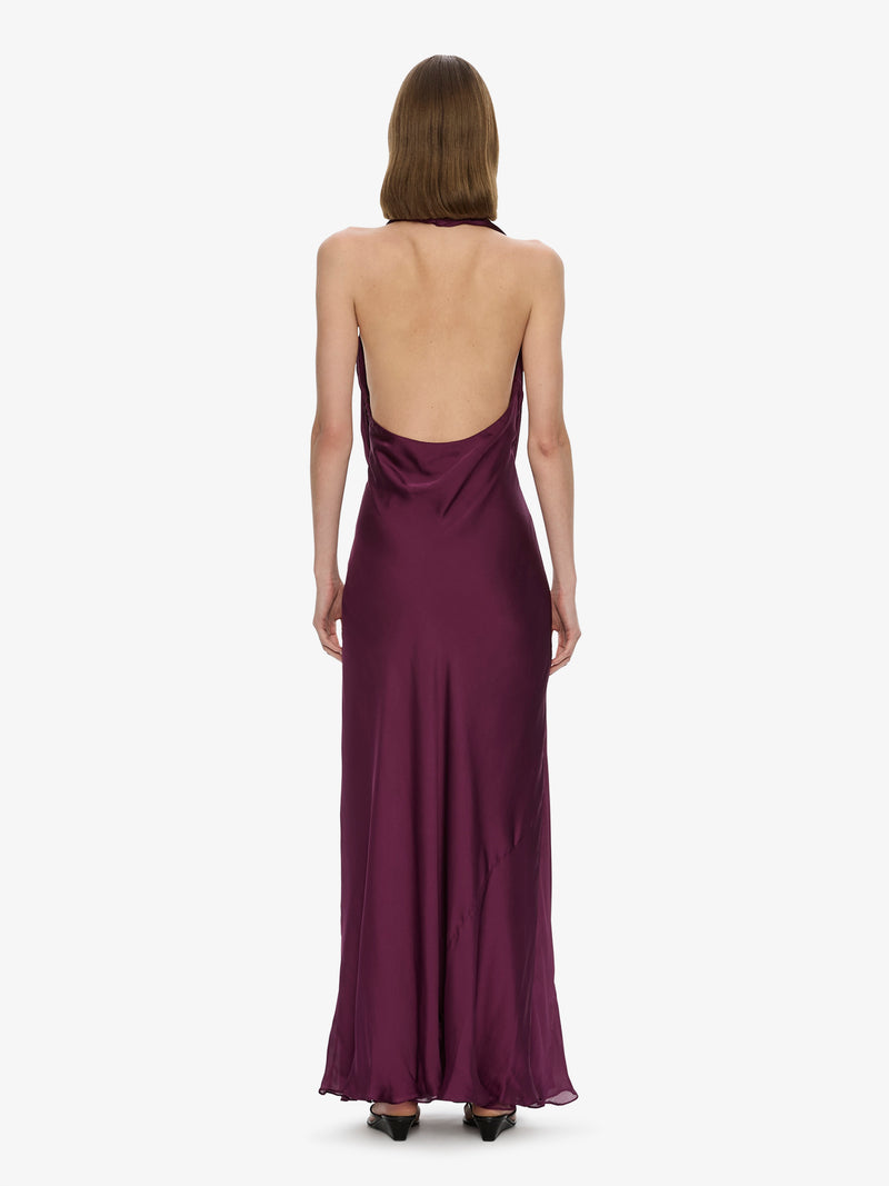 Cesura Cowl Lace Halter Gown - Image 4
