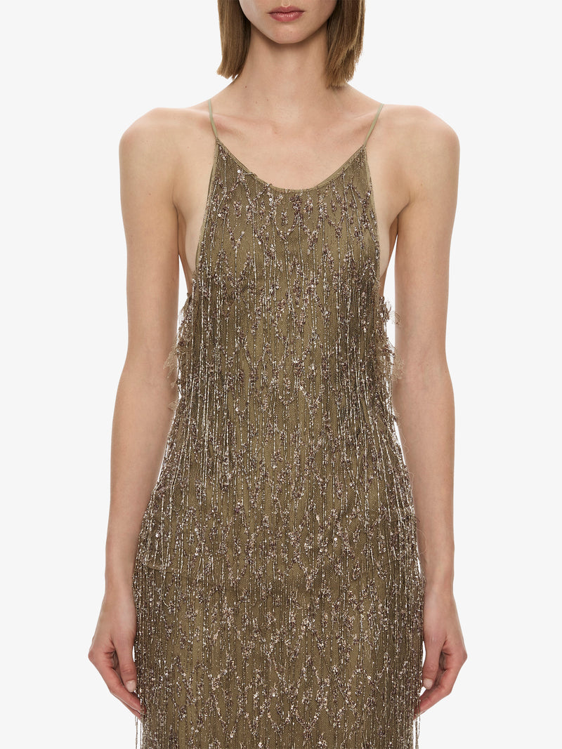 Gilded Chevron Lace Tank Dress - Image 3