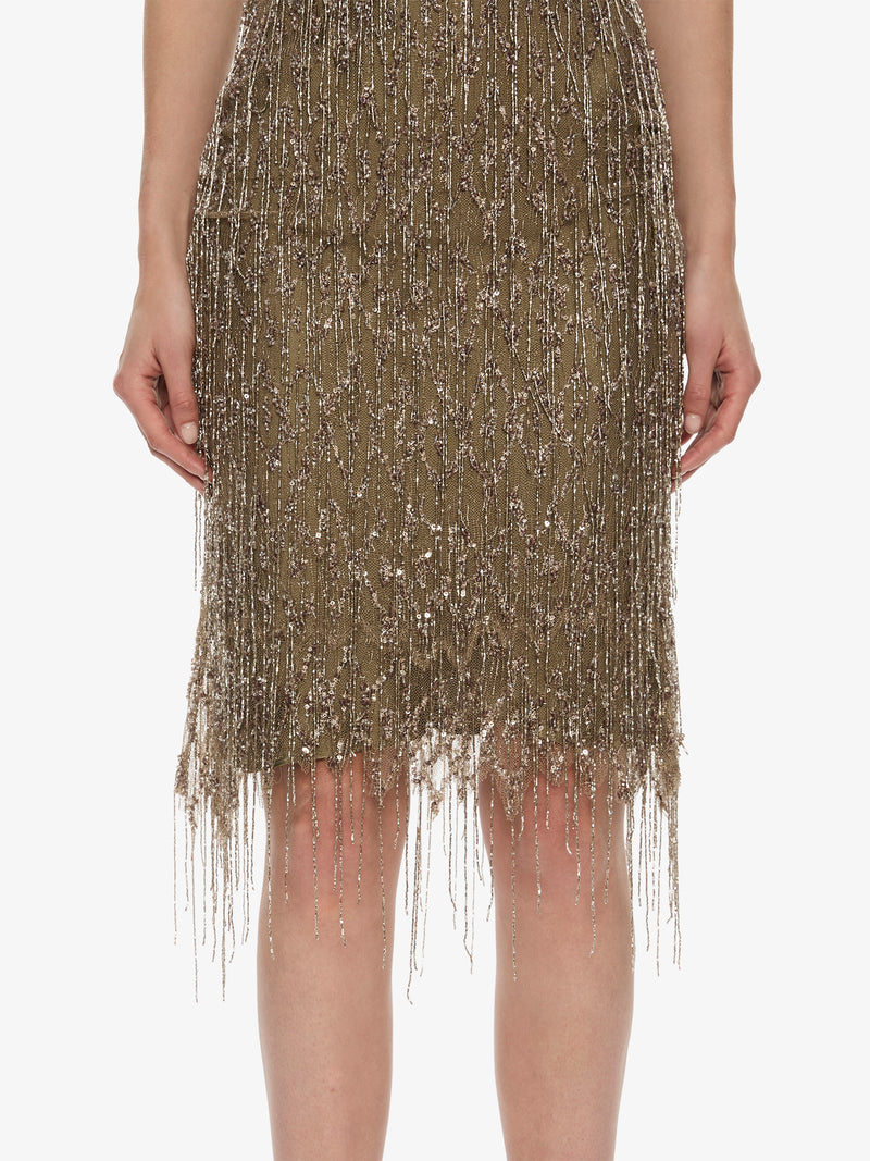 Gilded Chevron Lace Tank Dress - Image 4