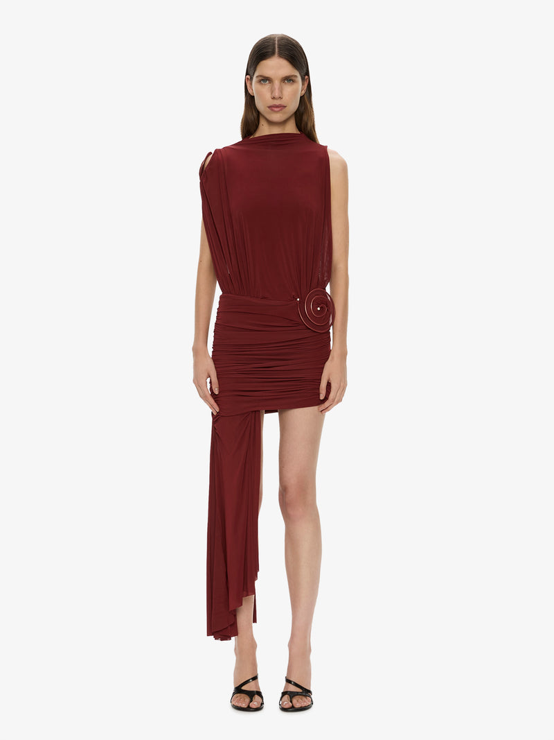 Aurelia Sculpted Spiral Cascade Mini Dress - Image 1