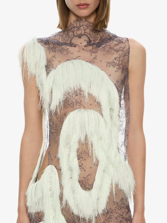 Fringed Lace Dress