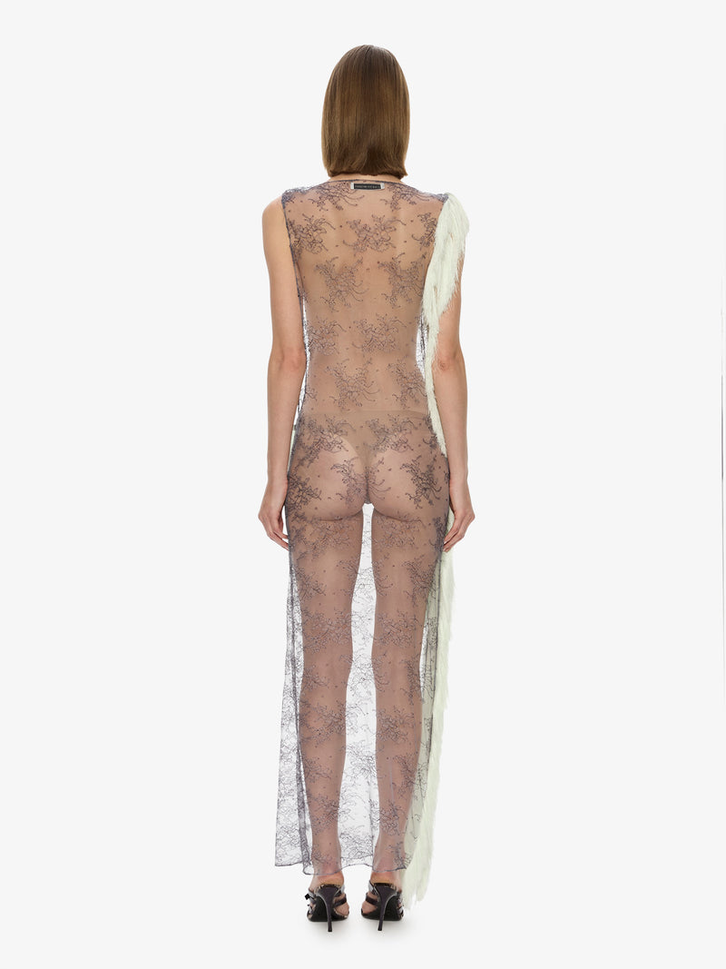Fringed Lace Dress - Image 4