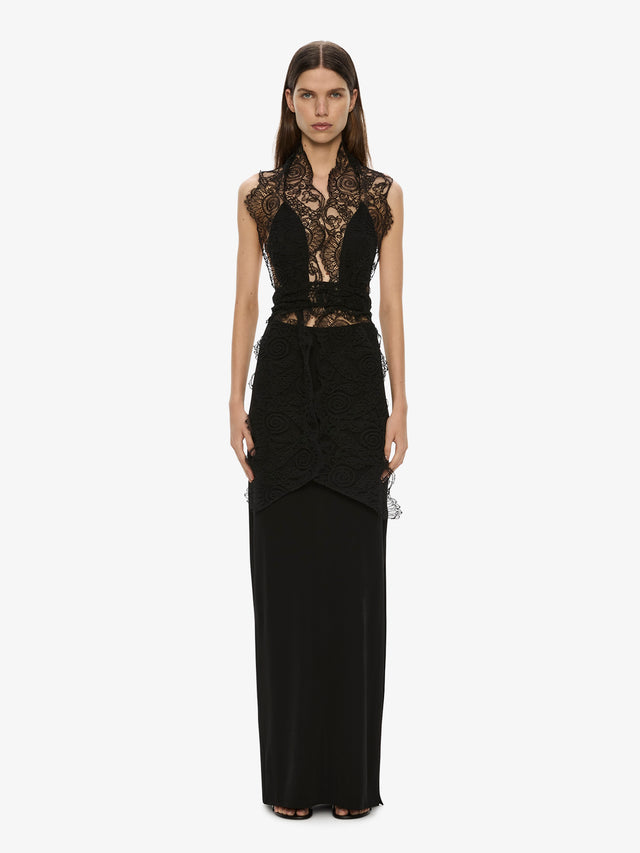 Spiral Lace Scarf Dress