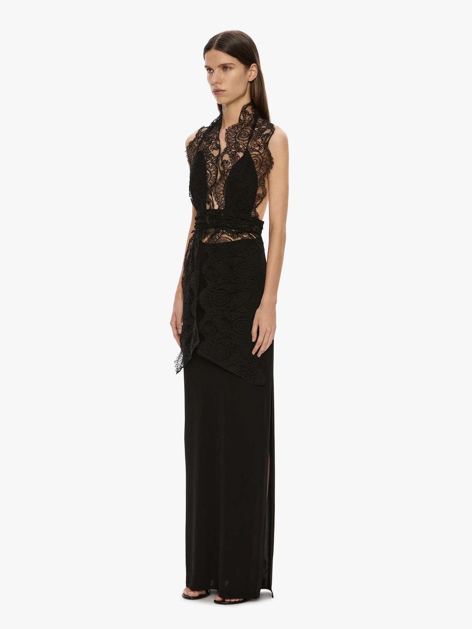 Spiral Lace Scarf Dress