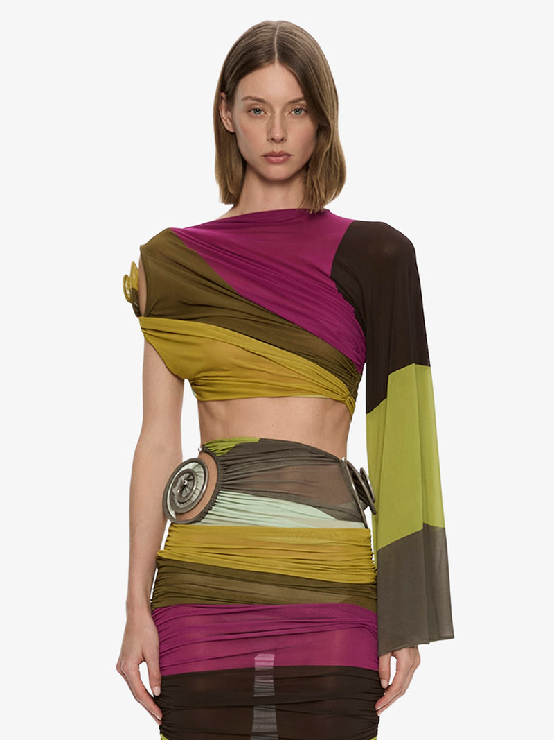 Aurelia Sculpted Spiral Gathered Skirt - Image 4