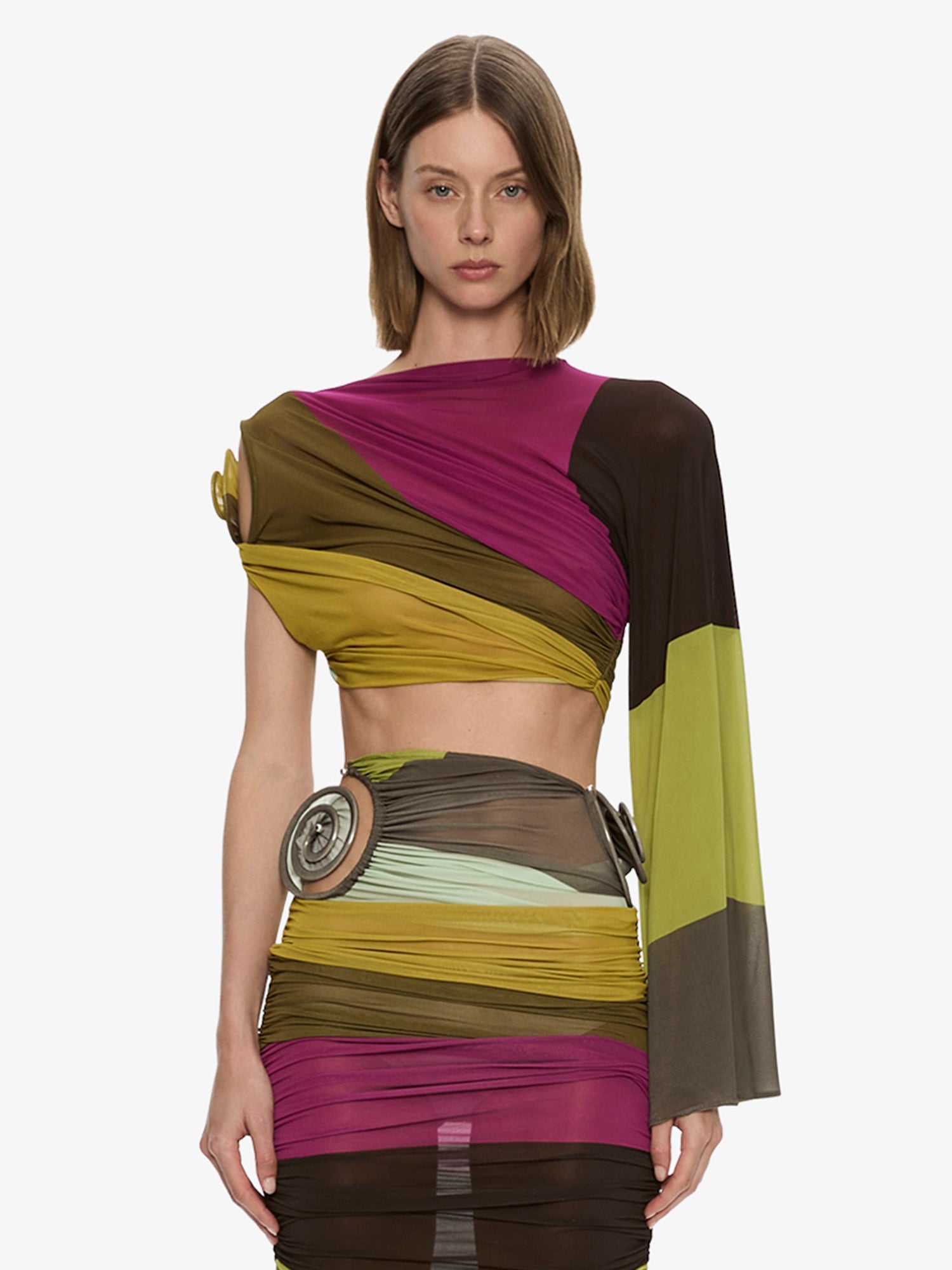 Aurelia Sculpted Spiral Drape Top