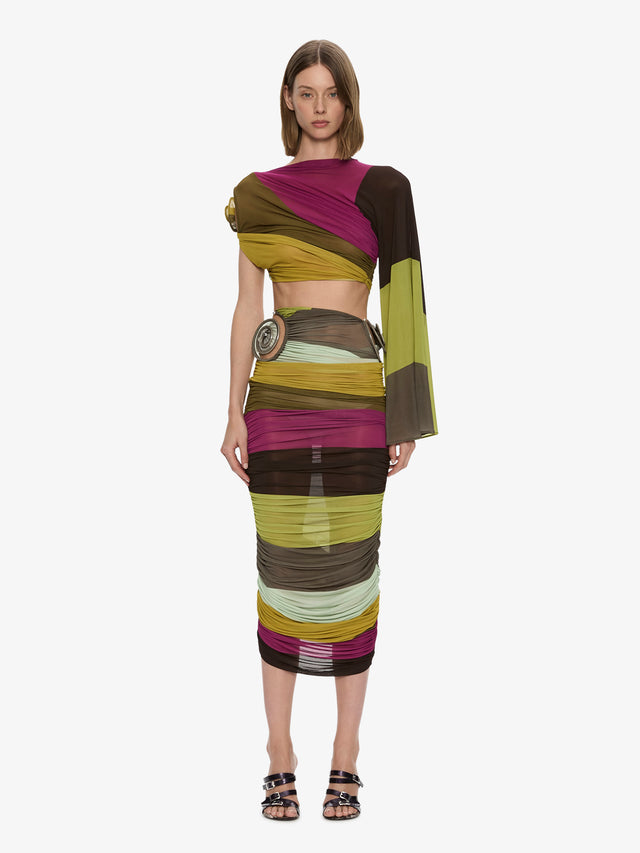 Aurelia Sculpted Spiral Drape Top