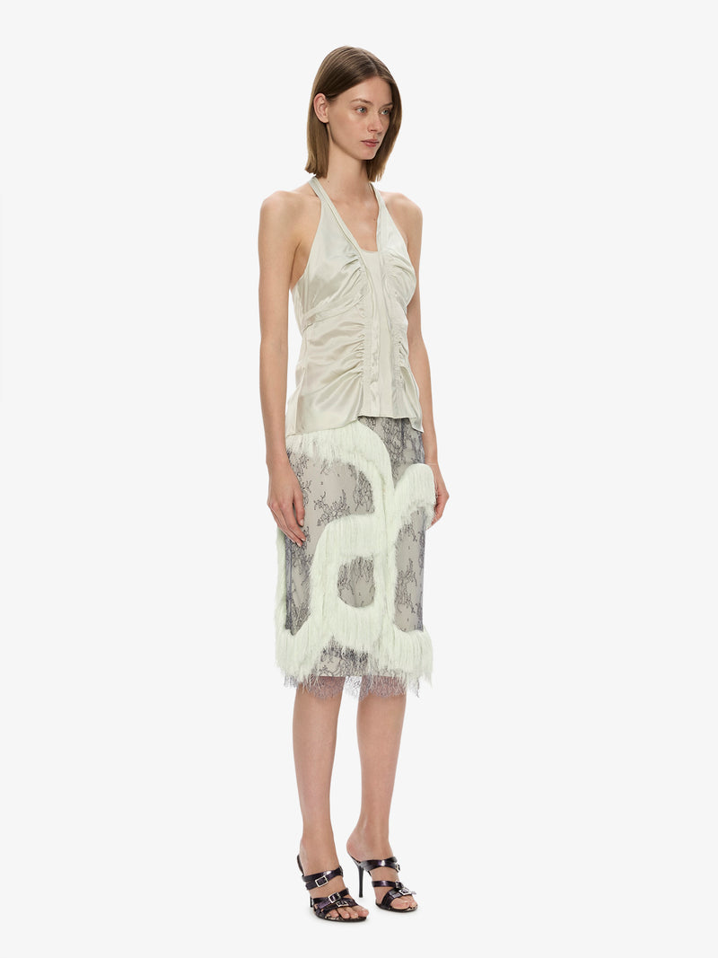 Fringed Lace Skirt Dark Smoke Vapour - Image 2
