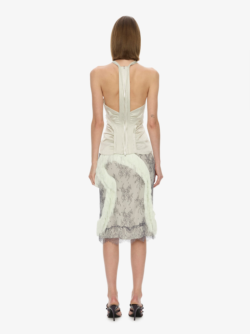 Fringed Lace Skirt Dark Smoke Vapour - Image 4