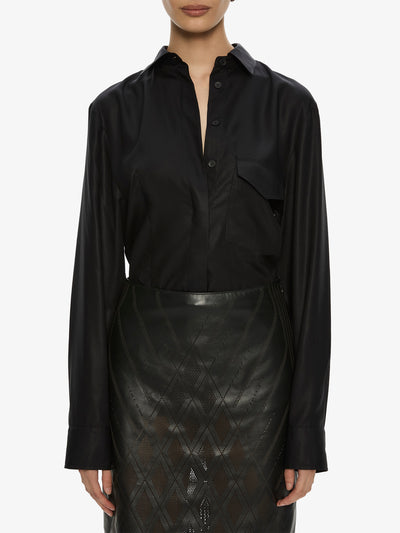 Perforated Leather Skirt