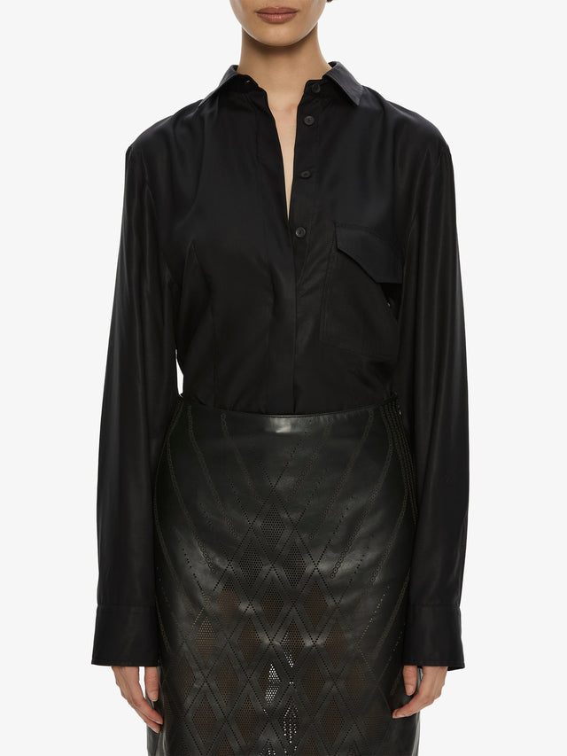 Perforated Leather Skirt