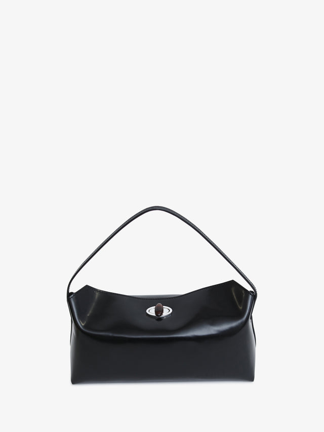 Doba Quartz Turnlock Polished Shoulder Bag