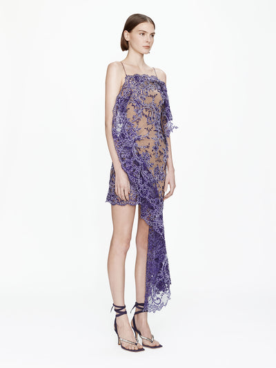 Iris Floating Lace Suspend Mini Dress