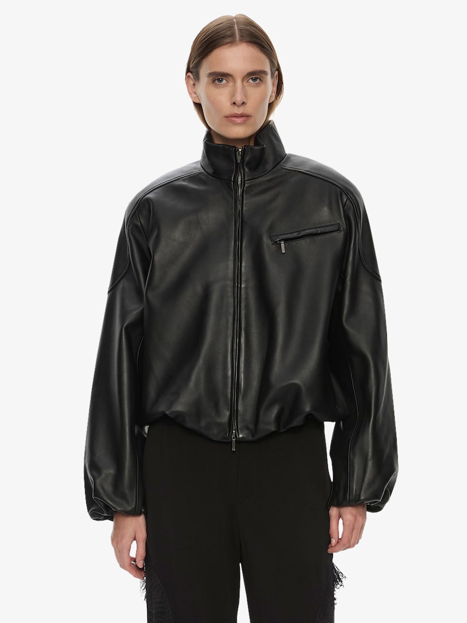 Dannie Leather Bomber