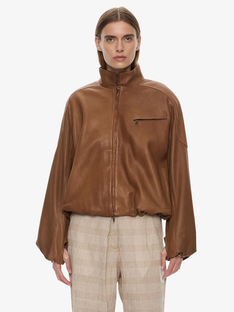 Dannie Leather Bomber - Image 1