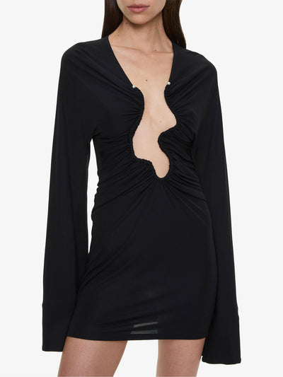 Salacia Ruched Long Sleeve Mini Dress