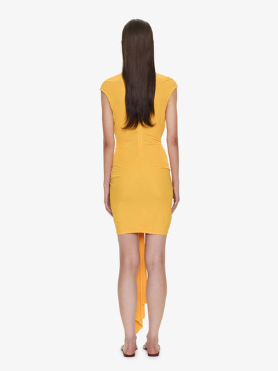 Bezel Quartz Disconnect Short Sleeve Mini Dress