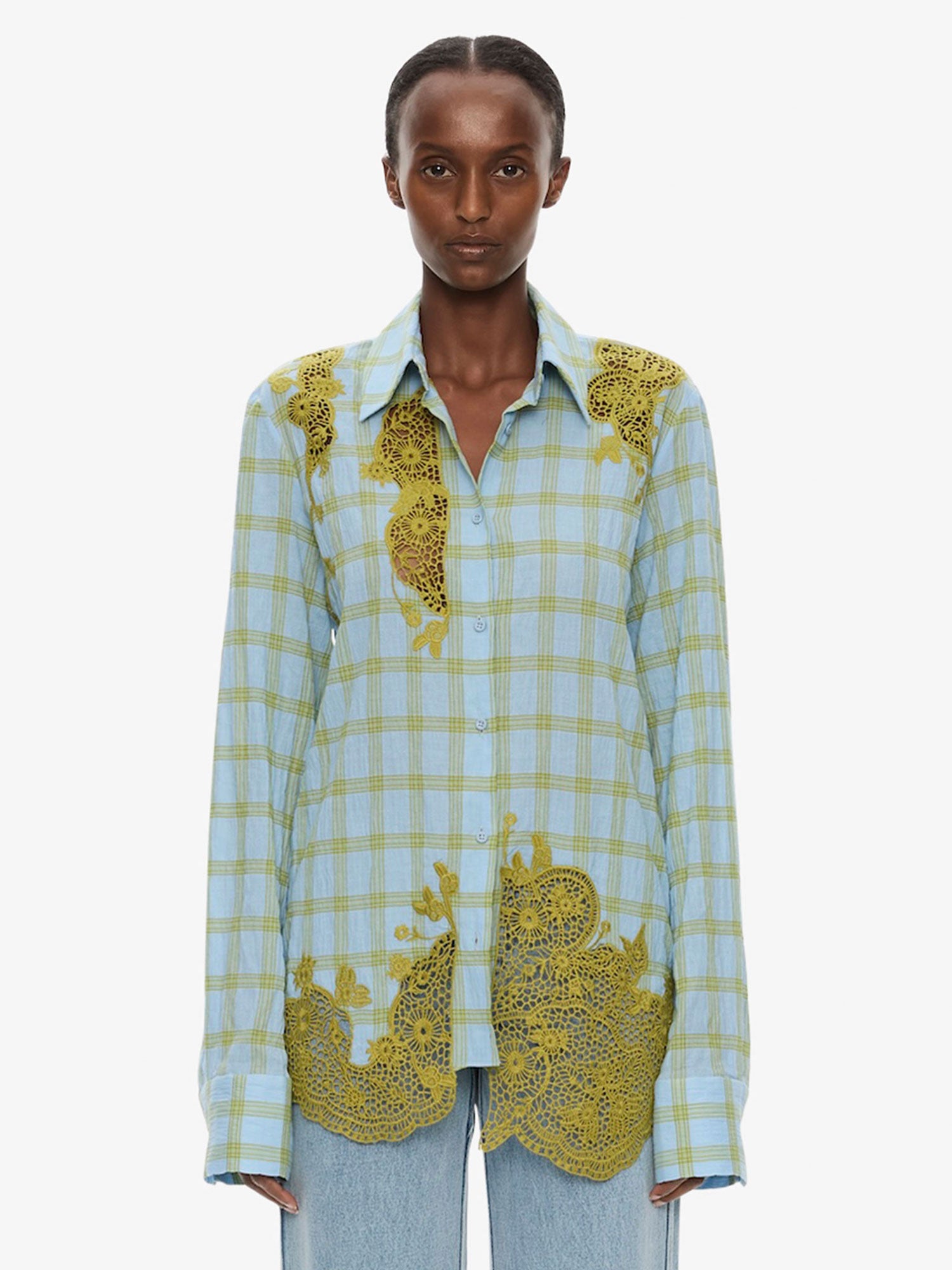 Maya Embroidered Handkerchief Shirt