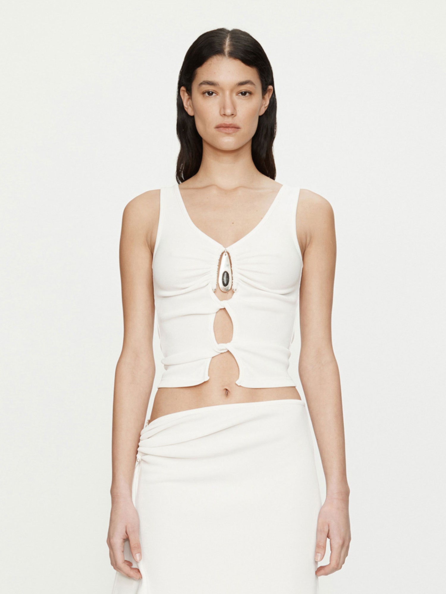 Crystal Pendant Open Twist Tank