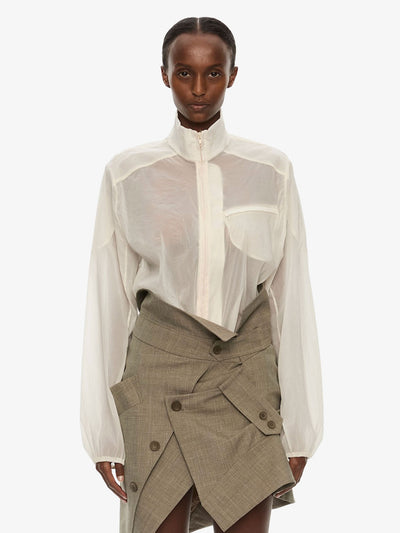 Dannie Lucent Mottled Sheer Bomber