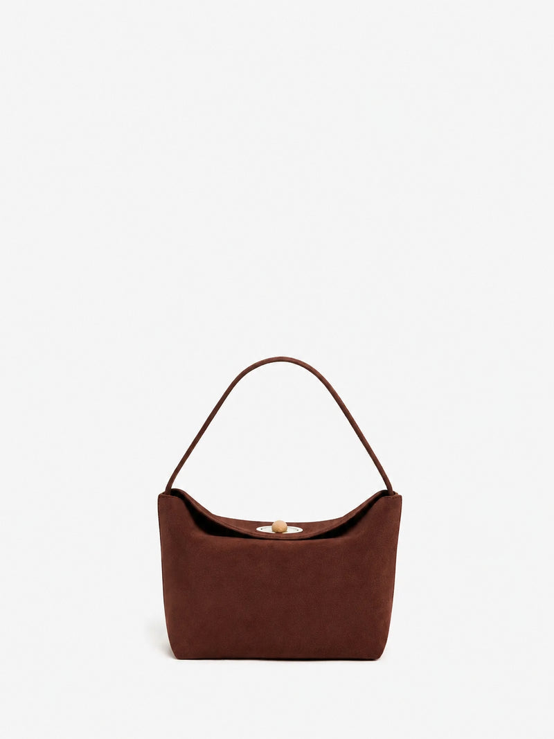 Turnlock Suede Mini Bag - Image 1