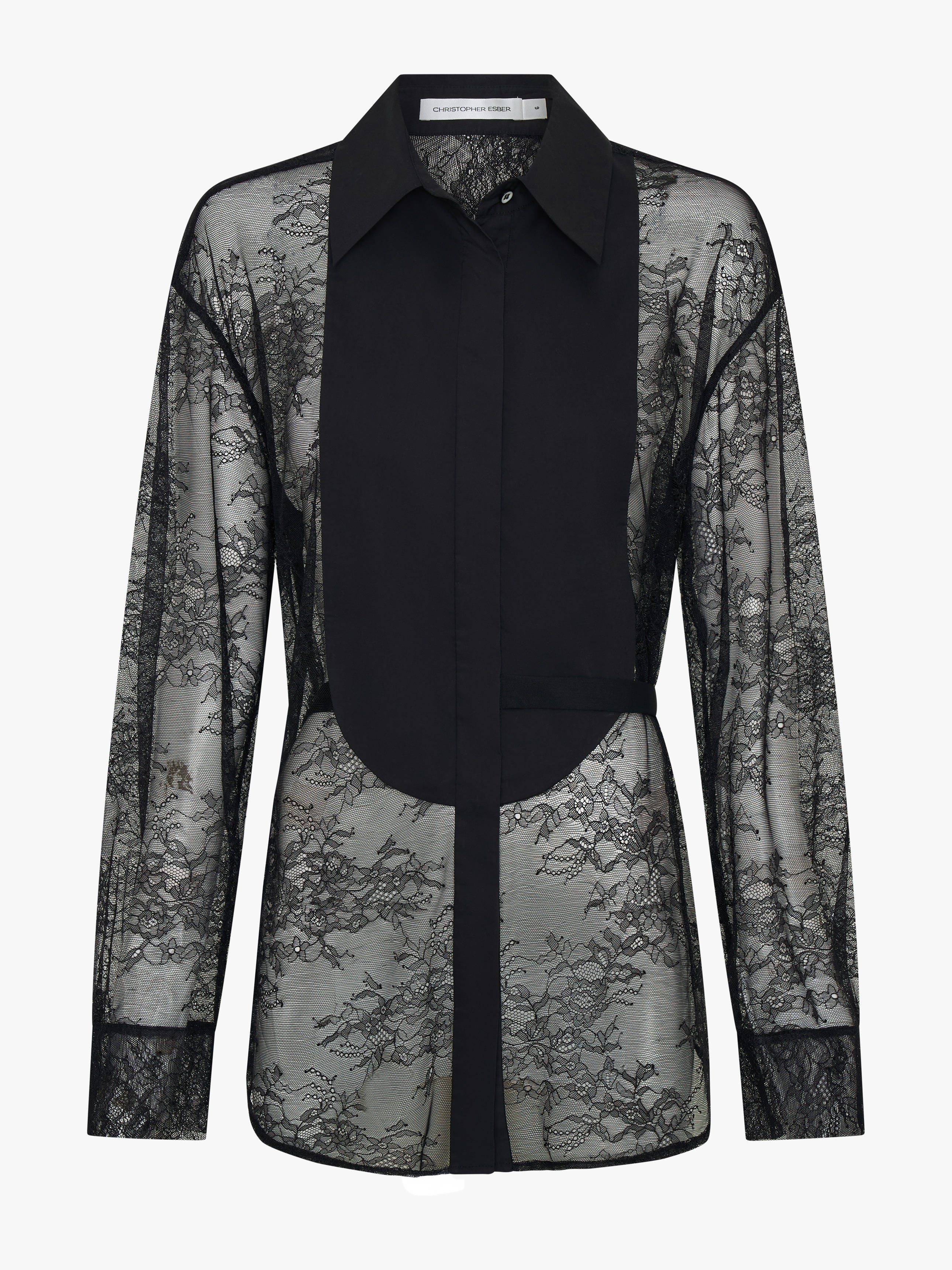 Lace Tux Shirt