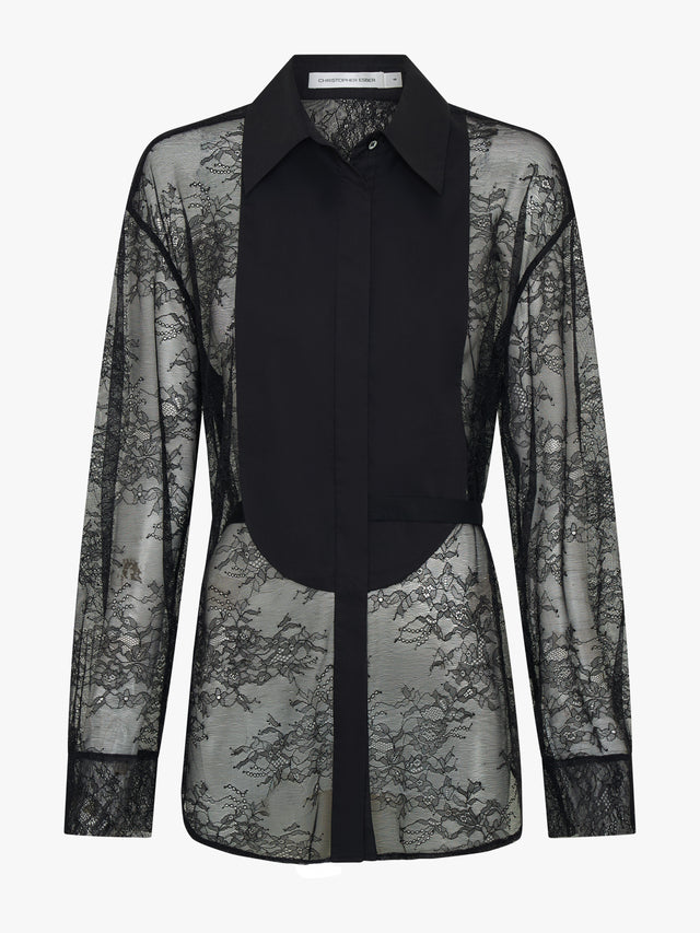 Lace Tux Shirt