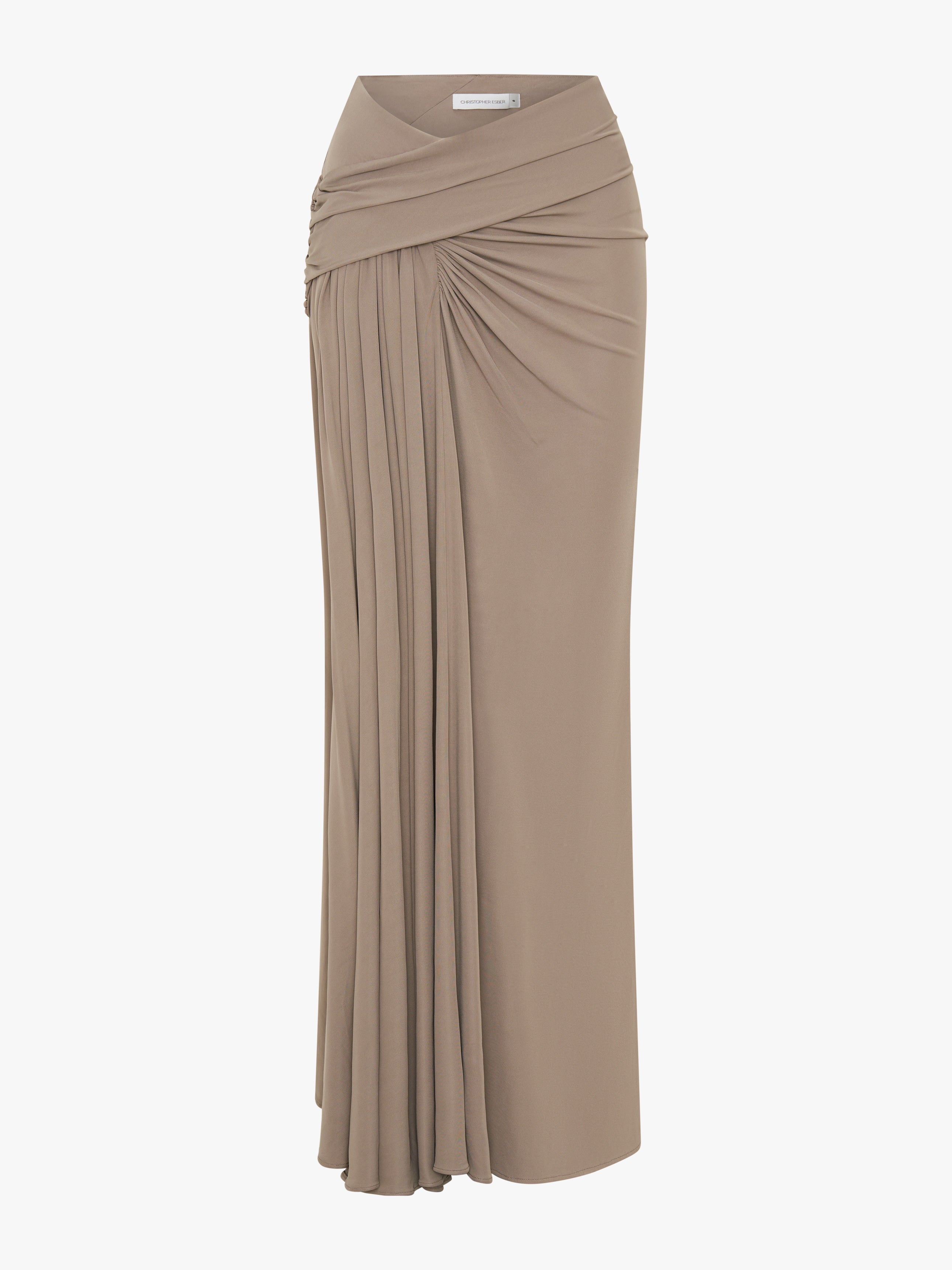 Aiba Draped Jersey Skirt