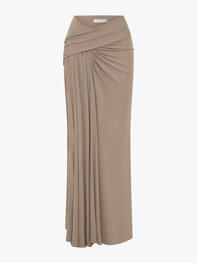 Aiba Draped Jersey Skirt