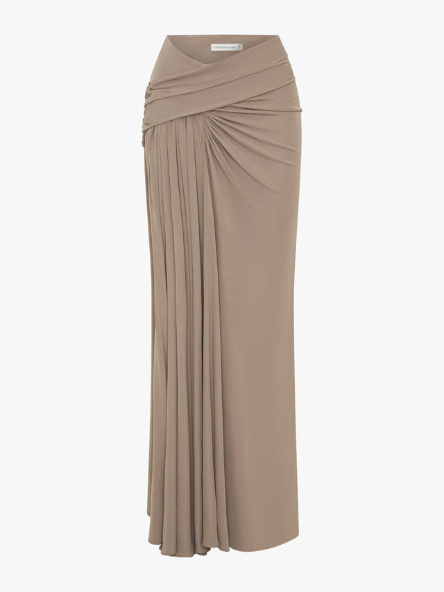 Aiba Draped Jersey Skirt