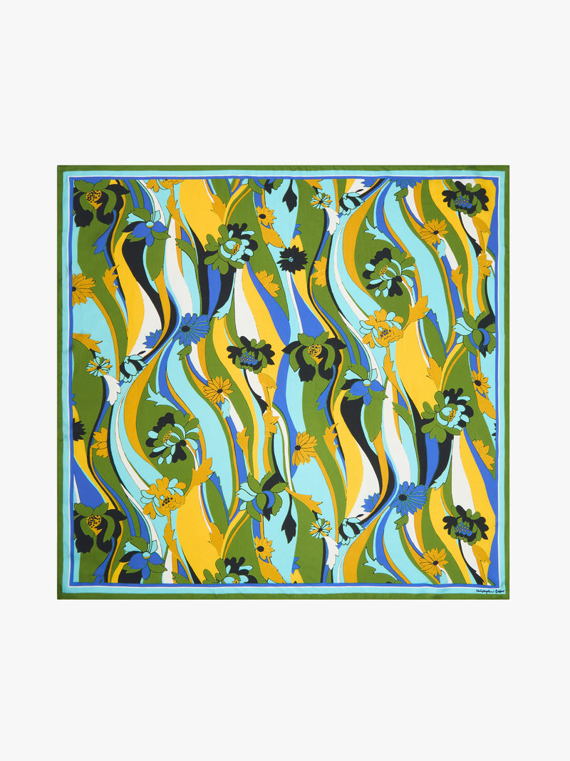 Acidic Floral Silk Scarf - Image 1