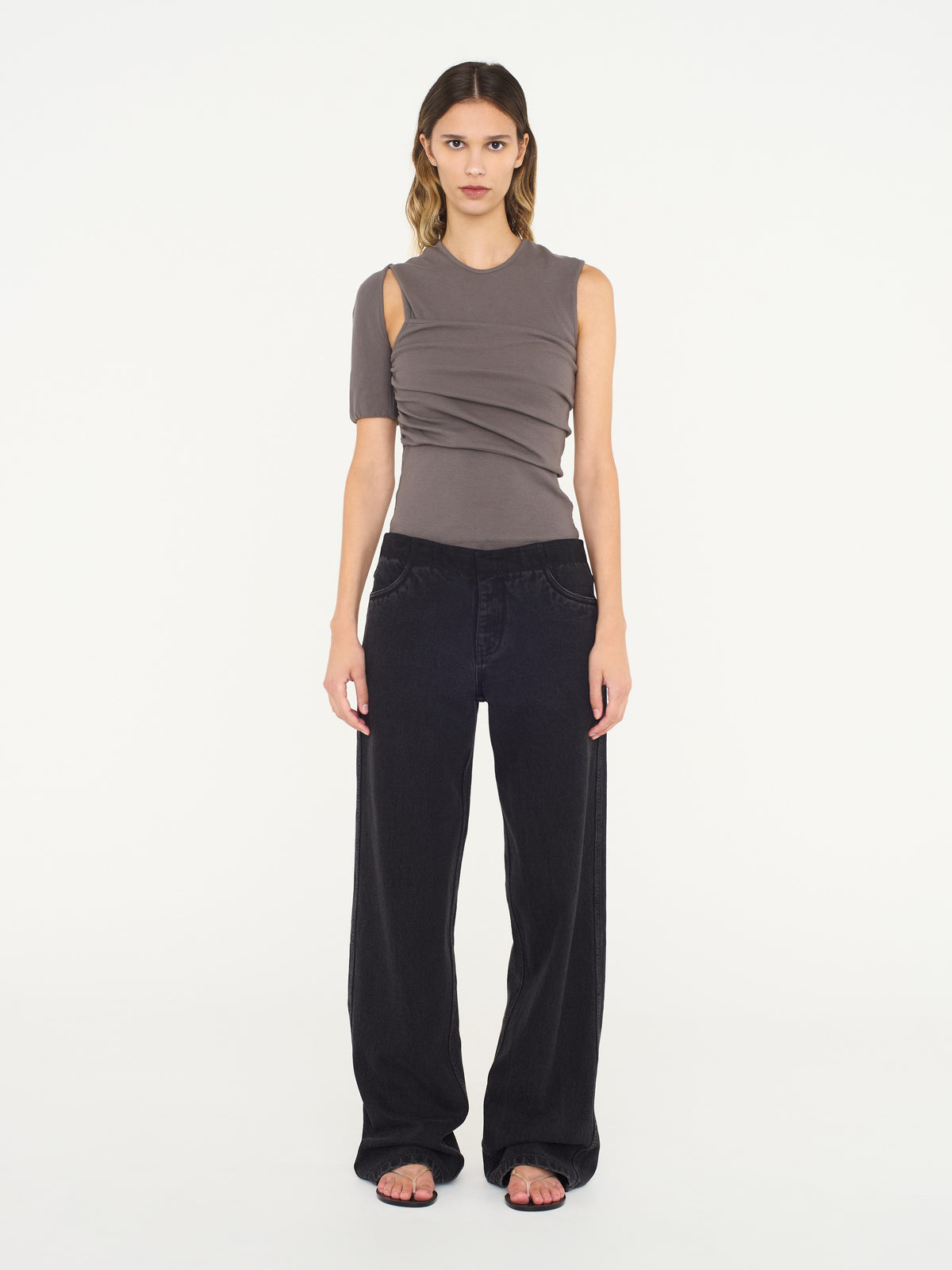 Christopher Esber | Contorsion Rib Tank Shadow Grey