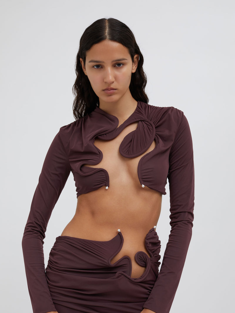 Venus Long Sleeve Crop Top