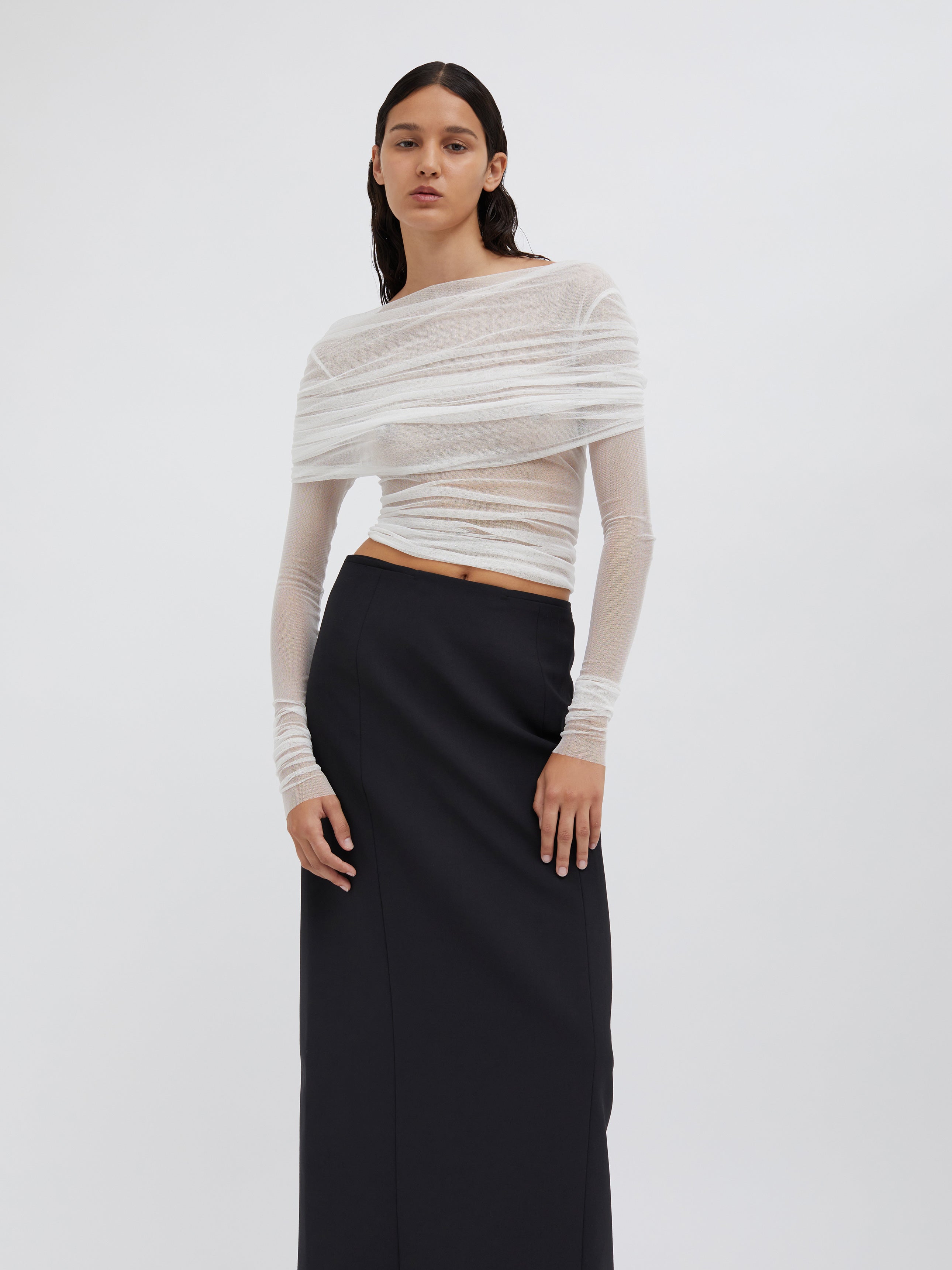 Racquet Straight Tailored Skirt