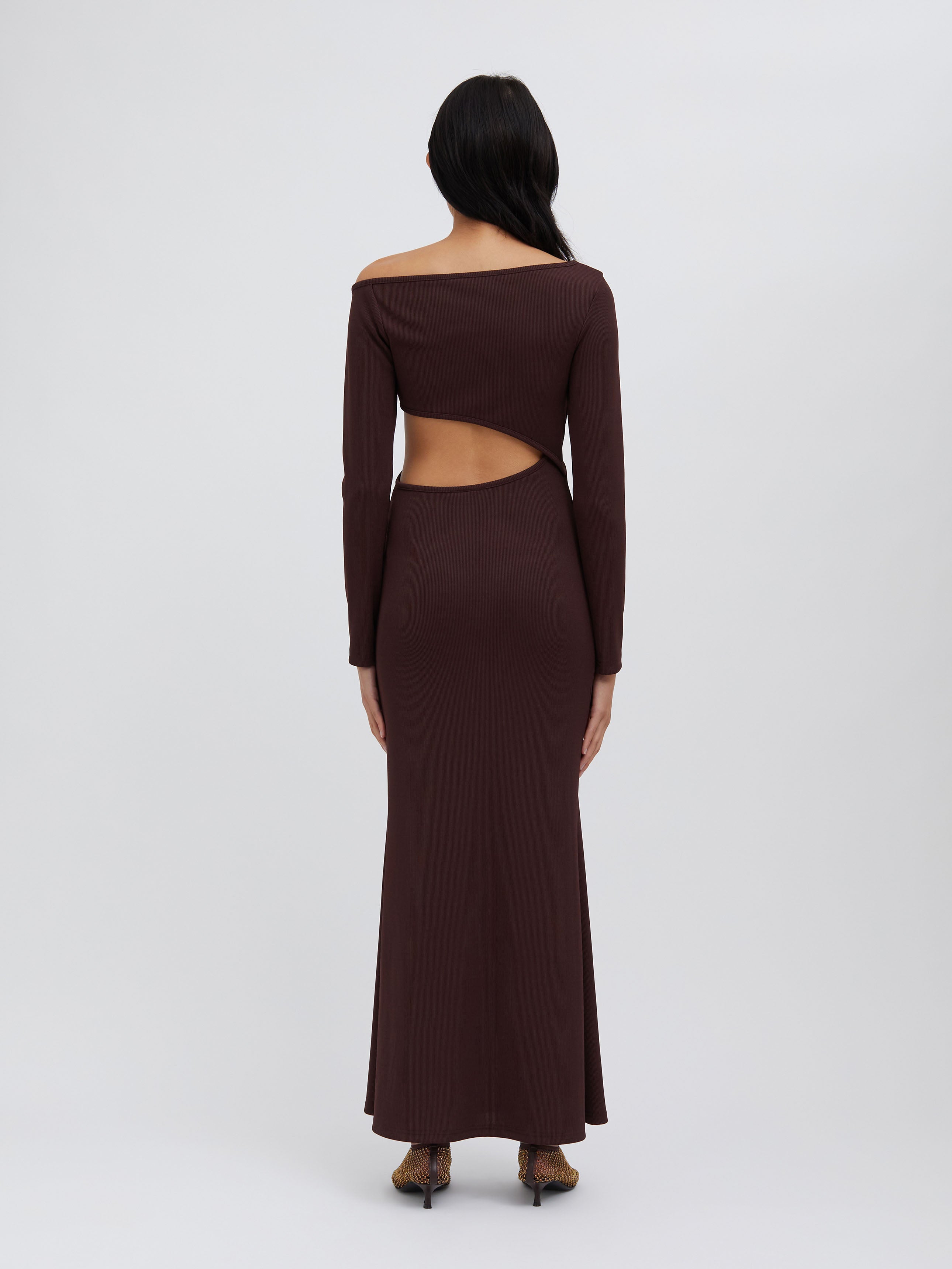 Spiral Crystal Long Sleeve Dress