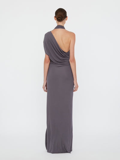 Bezel Quartz Halter Dress